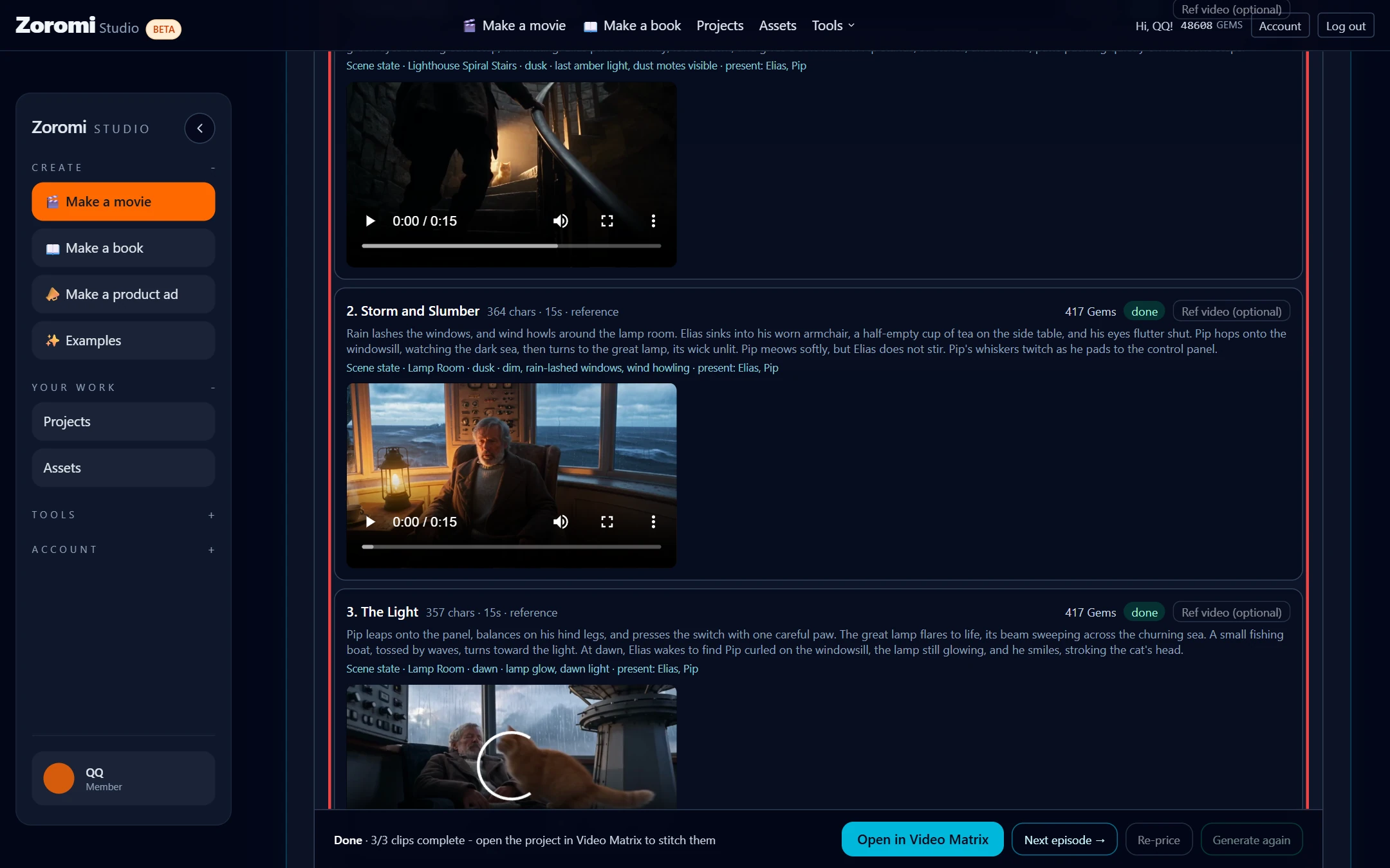 Clips generate in parallel